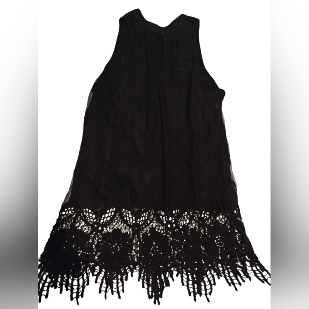 Black Sleeveless Dress with Lace Hem HeartSoul Size Medium